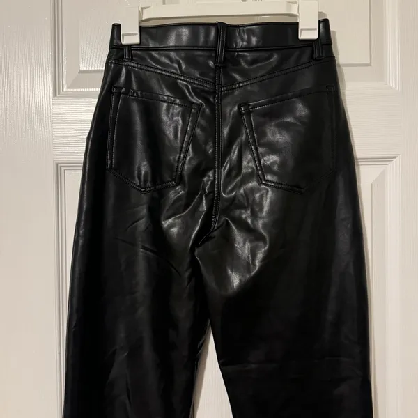 Abercrombie & Fitch The Ankle Straight Ultra High Rise Leather Pants Size 27 / 4 - Image 6