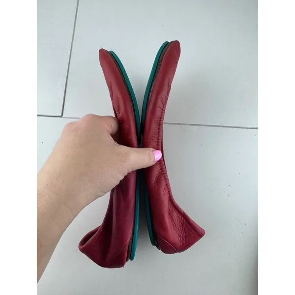 Tieks by Gavrieli Womens Red Leather Foldable Ballet‎ Flats Size 8 - Image 6