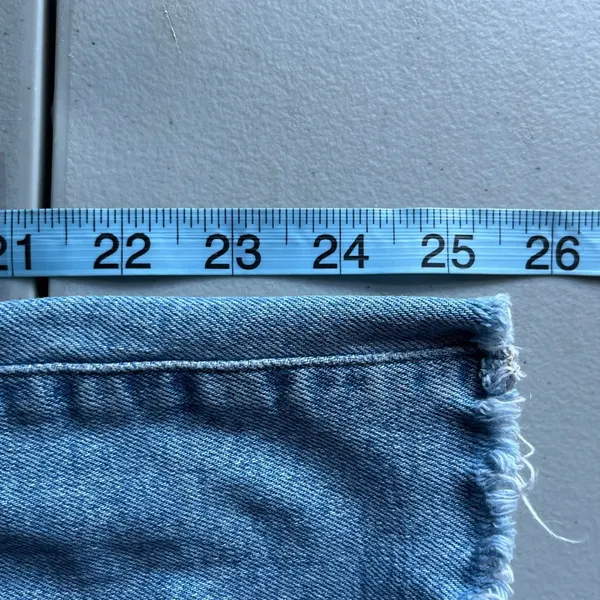 Madewell The Perfect Vintage‎ Jean Light Wash Raw Hem Denim NB068 Womens 32P - Image 9