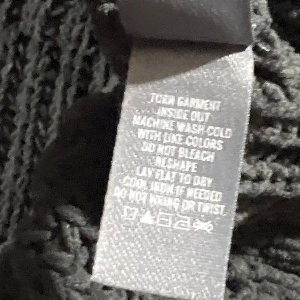 Aerie Turtleneck Sweater Women S Grey Shaker Stitch Ribbed Knit Oversized Chunky - Image 6