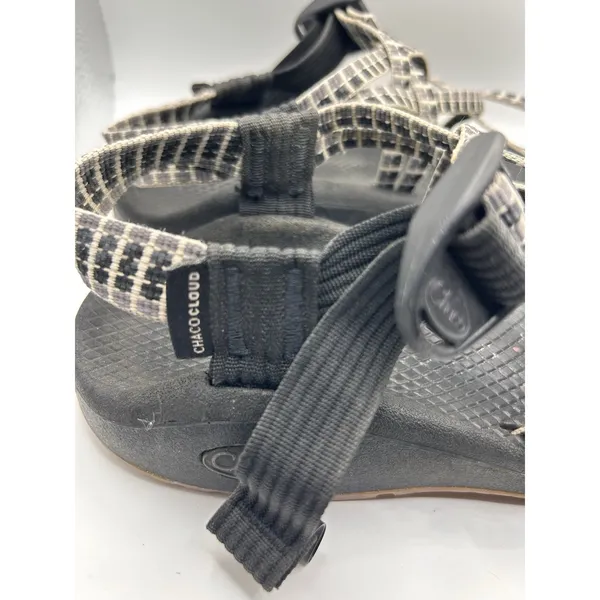 Chaco Z Cloud X Sandals Womens 6 Black White Pixel Grid Strappy Athletic Hiking - Image 5