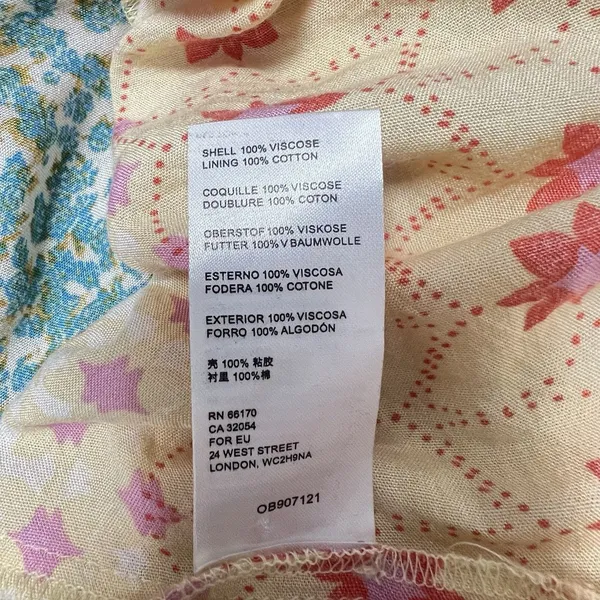 Free People Rare Feeling Cloud Combo Printed Tiered Floral Maxi Dress Size S - Image 11