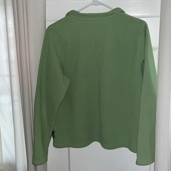 L.L. Bean Polartec Green Sweatshirt Size L - Image 3