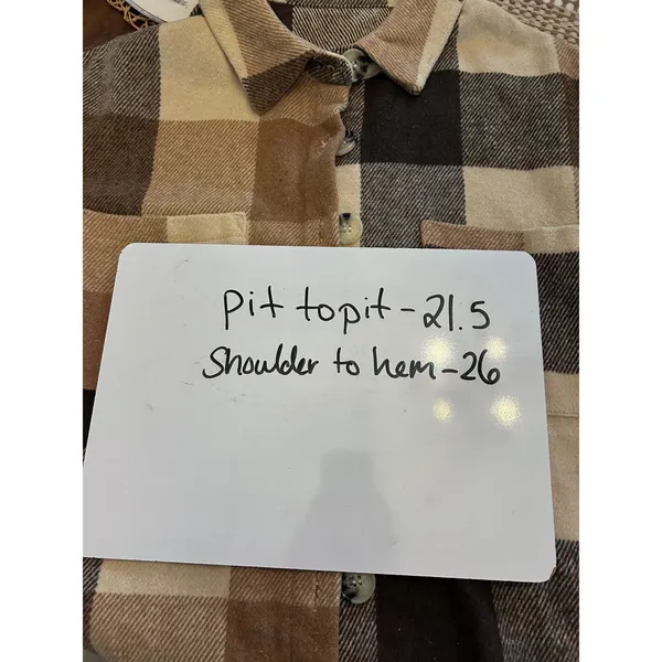 Amazon Womens Plaid‎ Shacket Button Up Long Sleeve Shirt Jacket Size M - Image 4