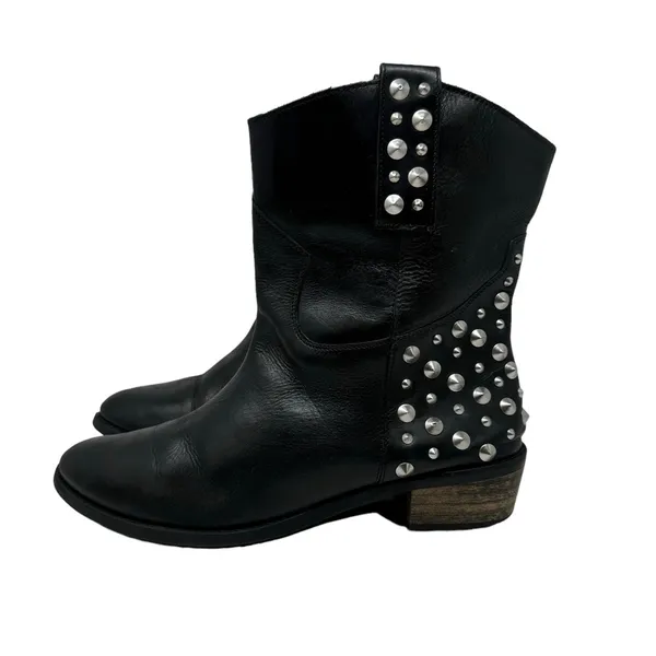 Bakers Motocore Studded Leather Mid Calf Boots Size 10 - Image 2