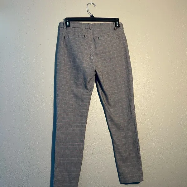 GAP Gray Signature Skinny Ankle Pants Checkered Red and Black SZ 6 High-Rise - Image 8