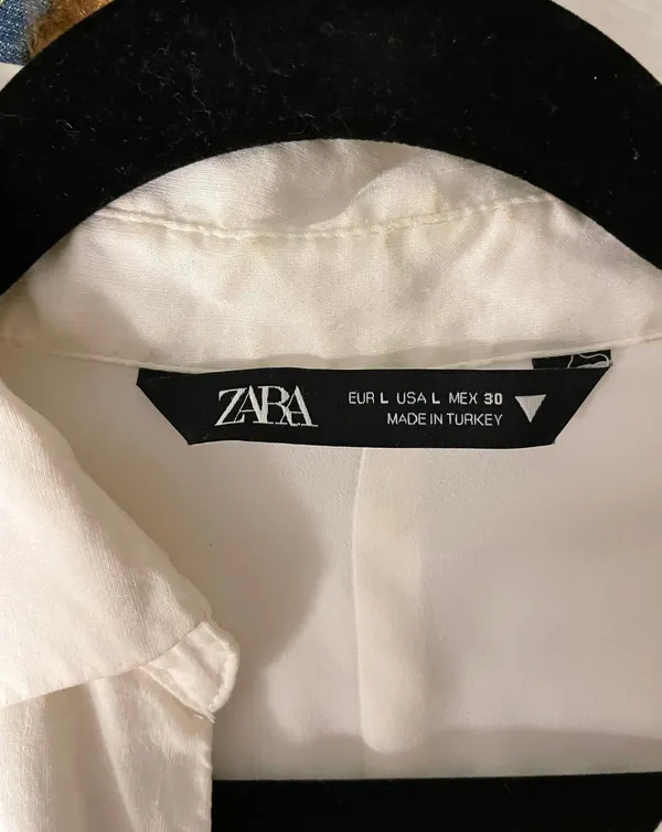 ZARA White Collared Dress - Image 3