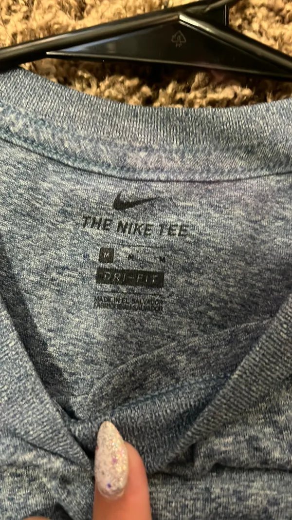 Nike Blue Athletic Tee Heathered - Image 2