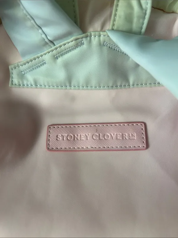 Stoney Clover Lane Pastel Pink and Light Blue Mini Backpack - Image 3