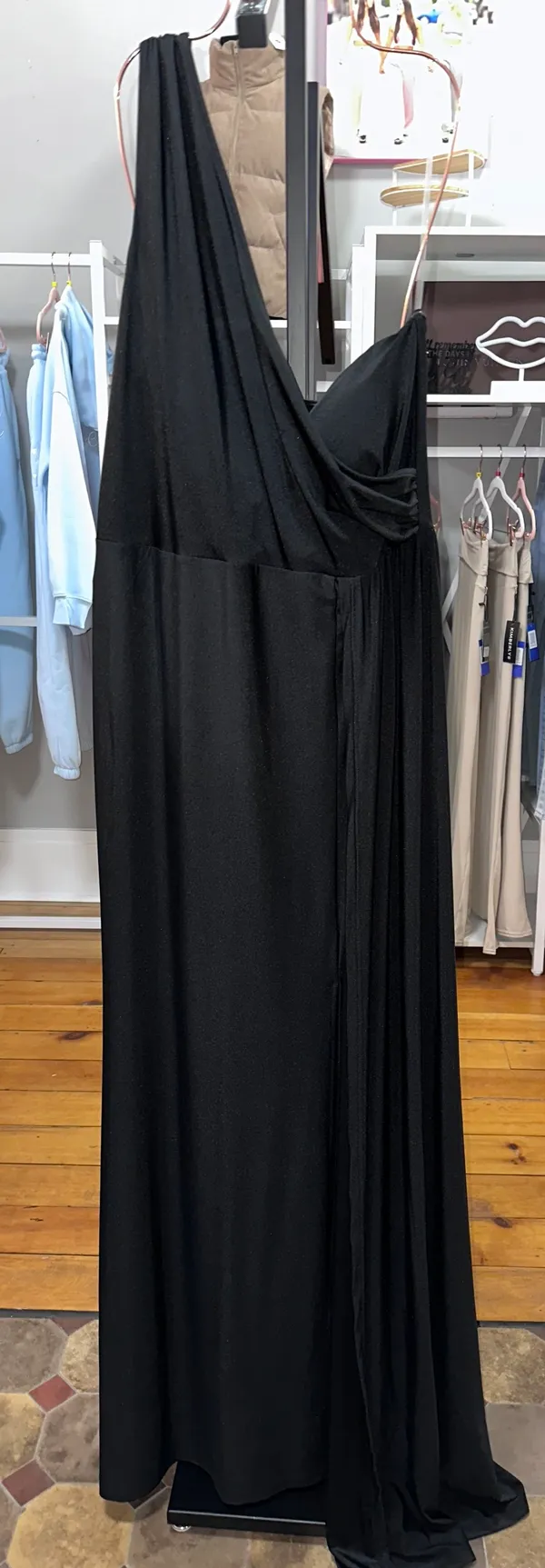 Black One Shoulder Prom Dress - Image 5