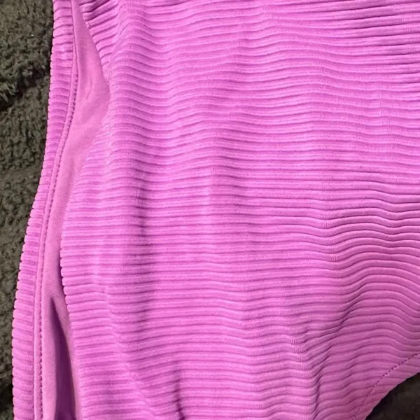 Frankie's Bikinis‎ Vibrant Purple Ribbed Cheeky High Waist Bottom - Image 2