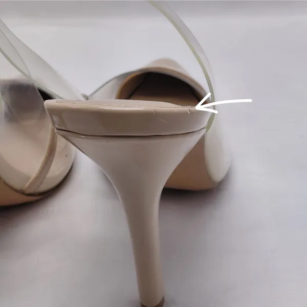 Charles by Charles David Slingback Heels Size 9.5 Nude Clear Pumps Wedding Party - Image 7