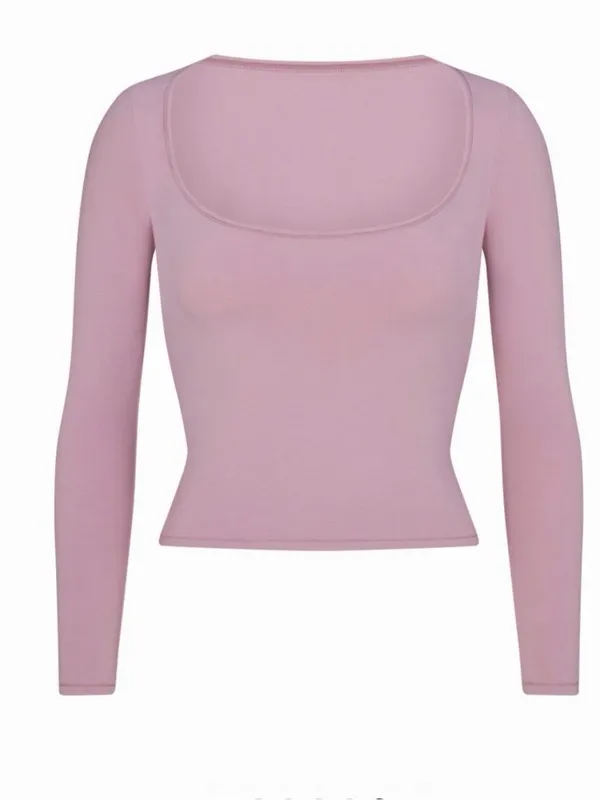 NWOT Skims cotton Jersey dusk long sleeve scoop neck top - Image 2