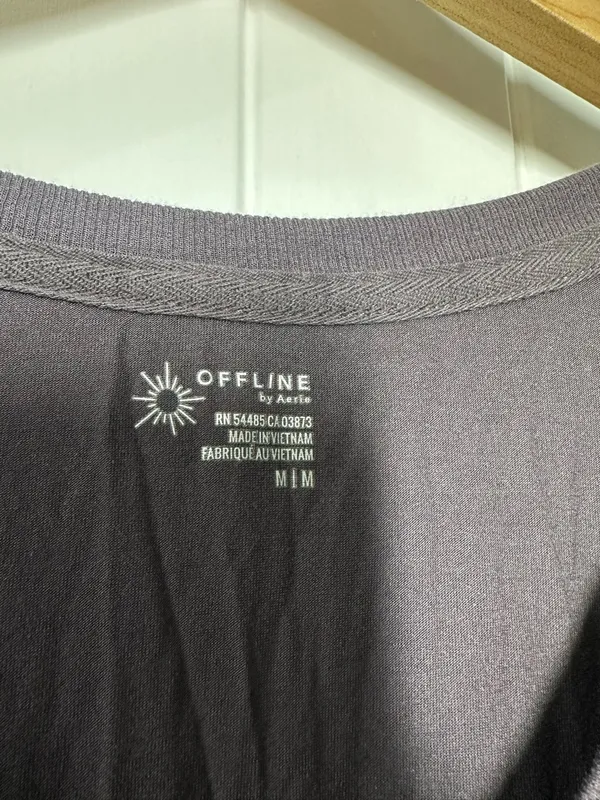 Aerie Offline Charcoal Jersey Stretch Lounge Long Sleeve Top - Image 5