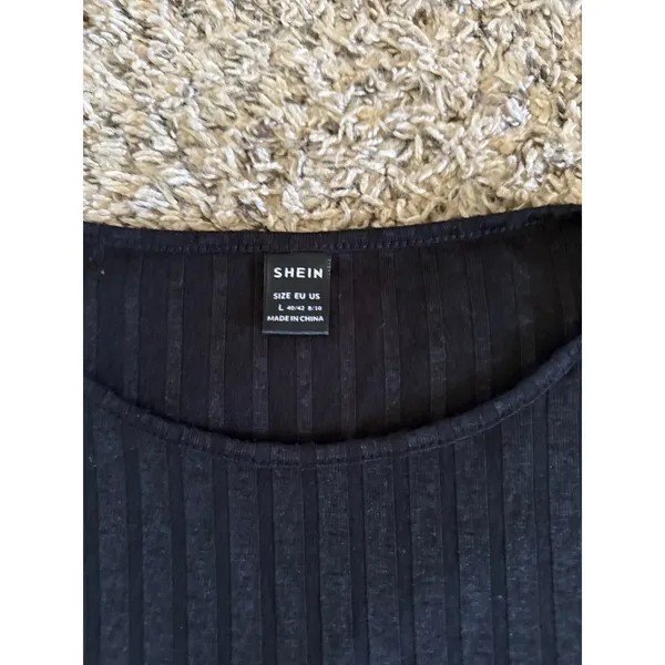 SHEIN Women's Black Long Sleeve‎ Tee Size Large - Image 2