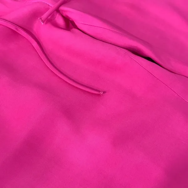 Zara Size-L‎ Women's Pants Pink Wide Leg Elastic Drawstring Waist Pull On - Image 8