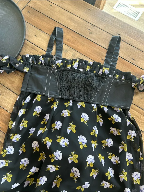 NWT Anthropologie Maeve Floral Square Neck Midi Dress M - Image 9