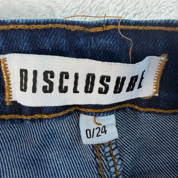 Disclosure 0/24 Jeans Flare Bootcut Dark Wash Stretch Denim Pant Blue Flattering - Image 6