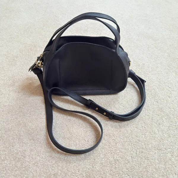 Madewell Sydney Black Leather Zip Top Small Crossbody Bag Convertible - Image 2
