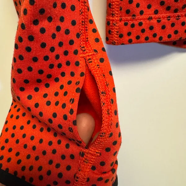 Nike Red and Black‎ Dotted Half-Zip Top. Nike pro dri fit. - Image 2