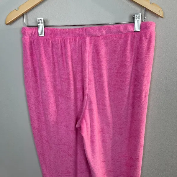 Juicy Couture Sleepwear Jogger Pants Large Pink Studded‎ Drawstring Lounge - Image 6