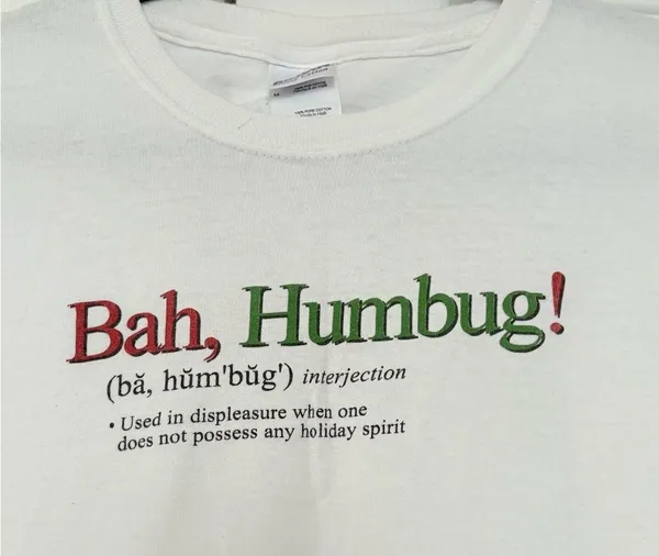 Gildan Bah Humbug A Christmas Carol Milwaukee Pabst White Short Sleeve Tee Shirt - Image 3