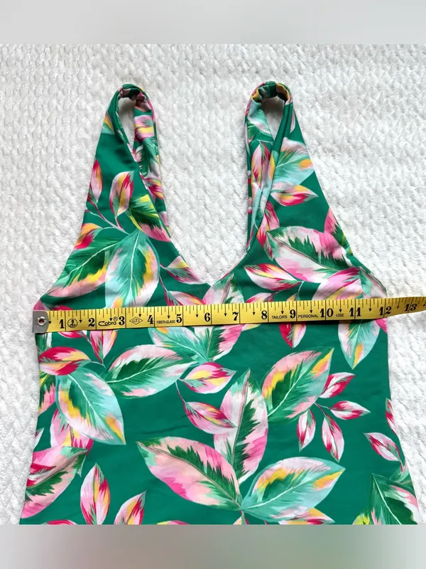 Skatie Amanda One Piece Swimsuit S Green Tortuga Tropical Colorful Beach - Image 6