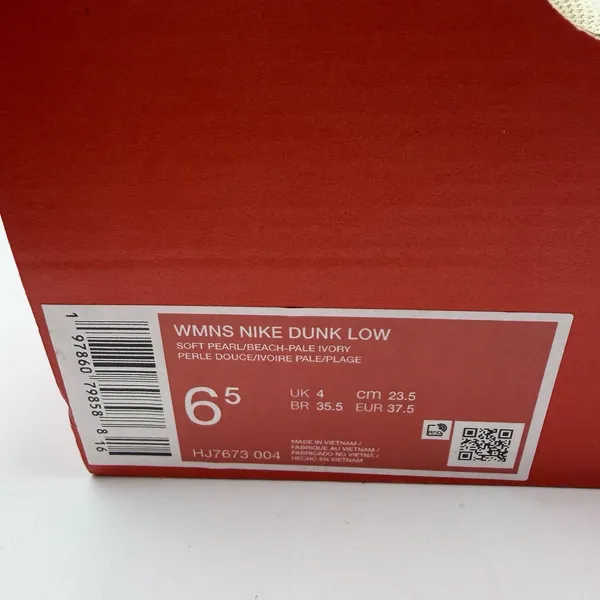 Nike‎ Women's 6.5 Dunk Low Soft Pearl Beach |HJ7673-004 - Image 12