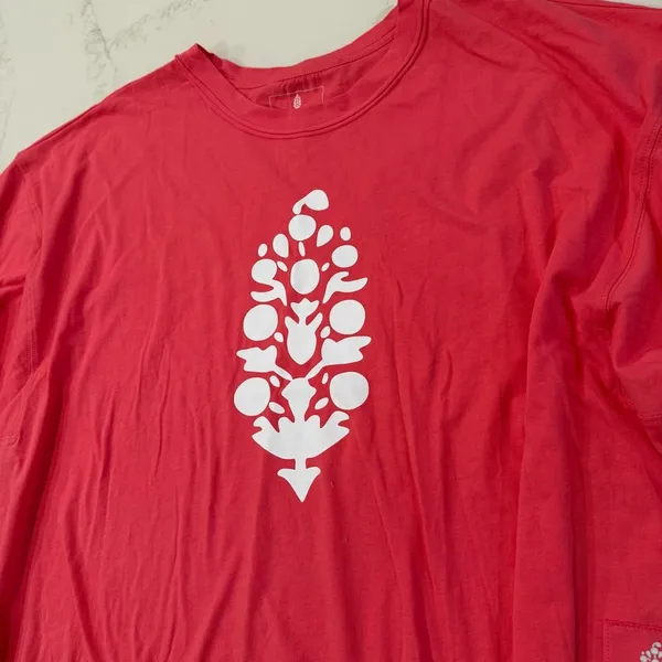 Free People Movement NWT Inspire Cotton Graphic T-Shirt Women’s XL Hibiscus Pink - Image 11