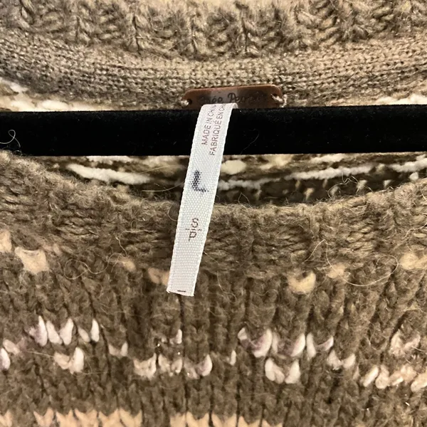 FREE PEOPLE Through the Storm Fair Isle Sweater Size S/P Small Medium Oversized - Image 2