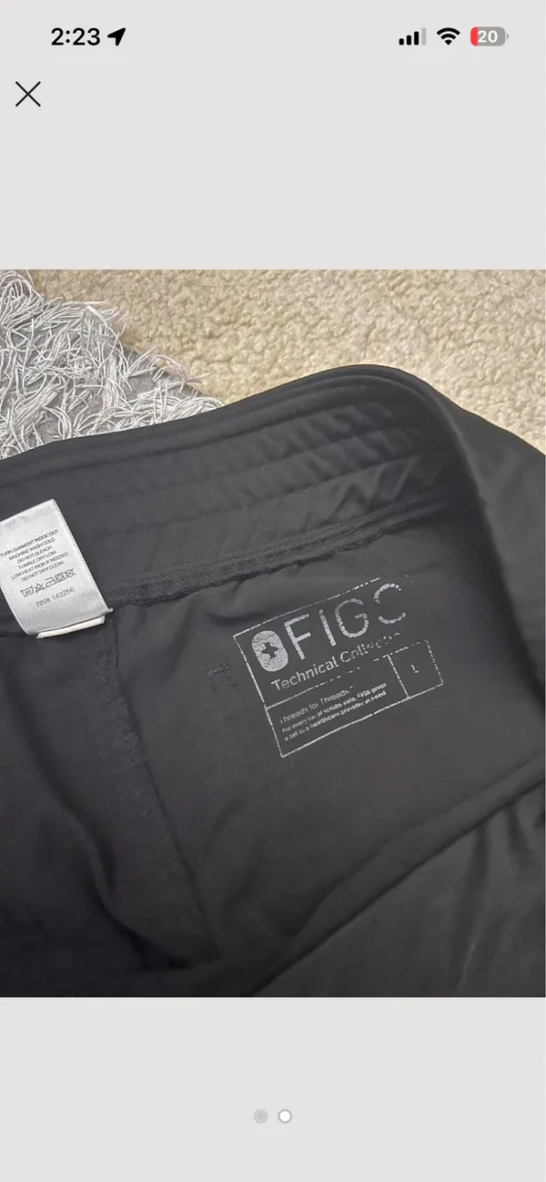 Black FIGS Scrub Pants - Image 2