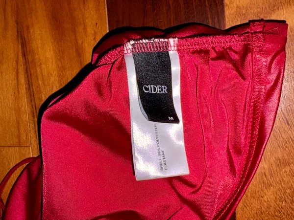 Cider Burgundy Pleather Red Halter Top - Image 3