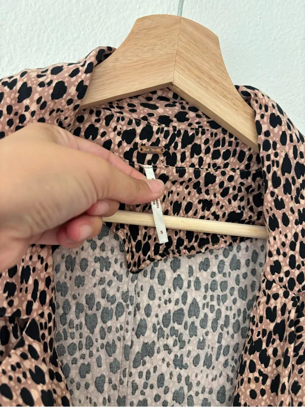 Free People Daria Leopard Print Trench Shirt Dress - Image 3