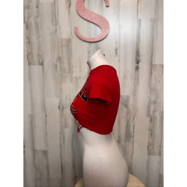 Windsor Hustle Squad Red Cutout Crop Top Size S - Image 3