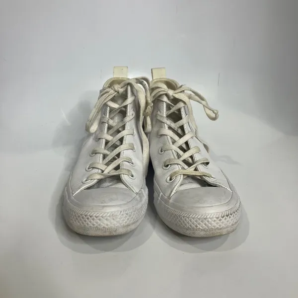 Converse Sloane mid top sneakers leather canvas white womens size‎ 6.5 punk - Image 2