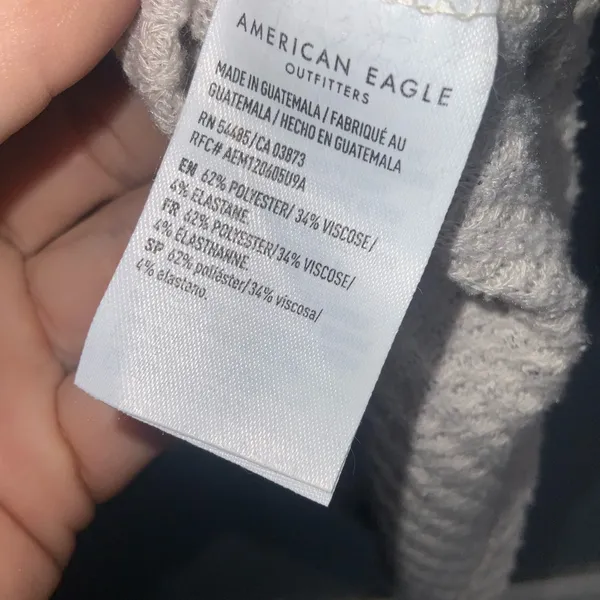 American Eagle Soft & Sexy Plush Cream Waffle Knit Sweater Pullover Medium - Image 7