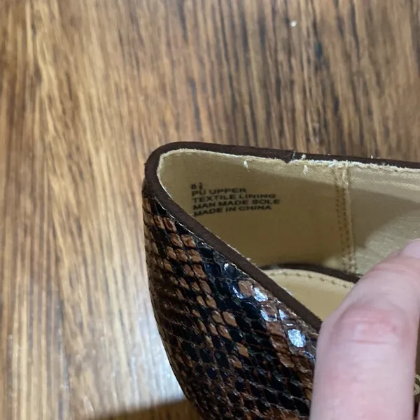 Express brown and tan snakeskin shoes size 8.5 - Image 6