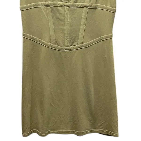 Urban Outfitters Ramona Corset‎ Knit Mini Dress Moss Green Size Large - Image 5