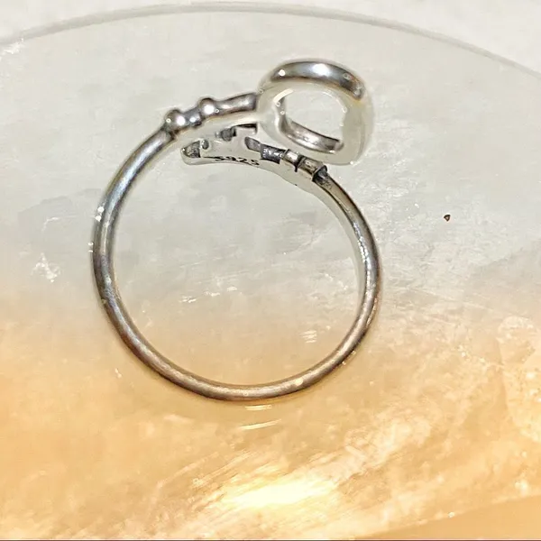 Wrap Around Key Sterling Silver Ring Adjustable 6 - Image 2