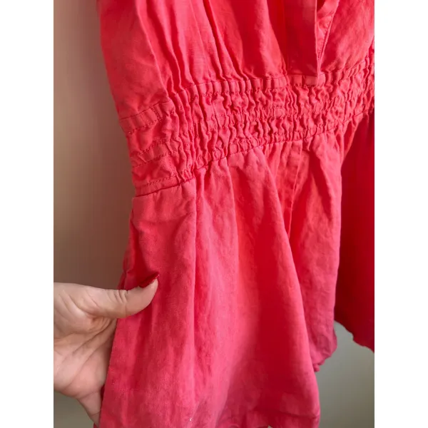 Anthropologie The Somerset‎ Romper Linen Edition small boho vacation festival - Image 5