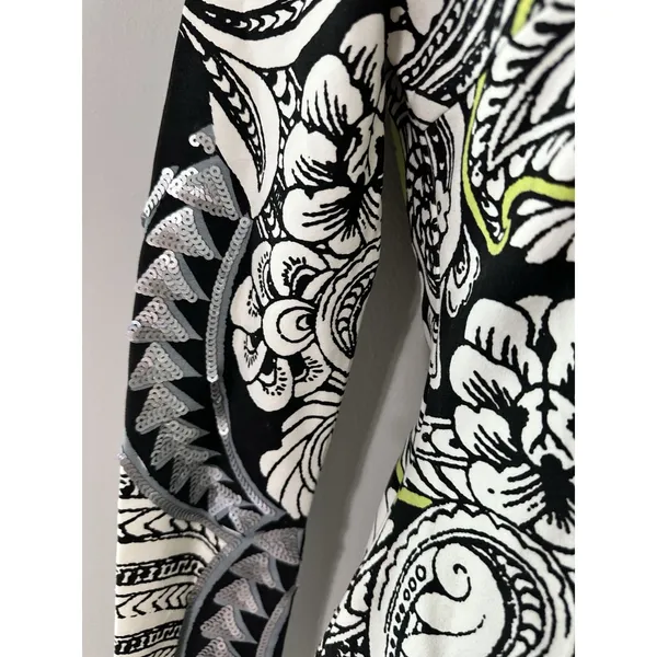 MINKPINK Highest Tower Embellished Mini‎ Dress Sequins Black Neon Lime Size S - Image 7