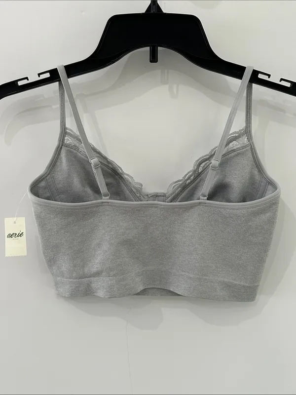 Aerie Superchill Seamless Corset Tank Top Longline Bra NEW Gray Size Small - Image 6