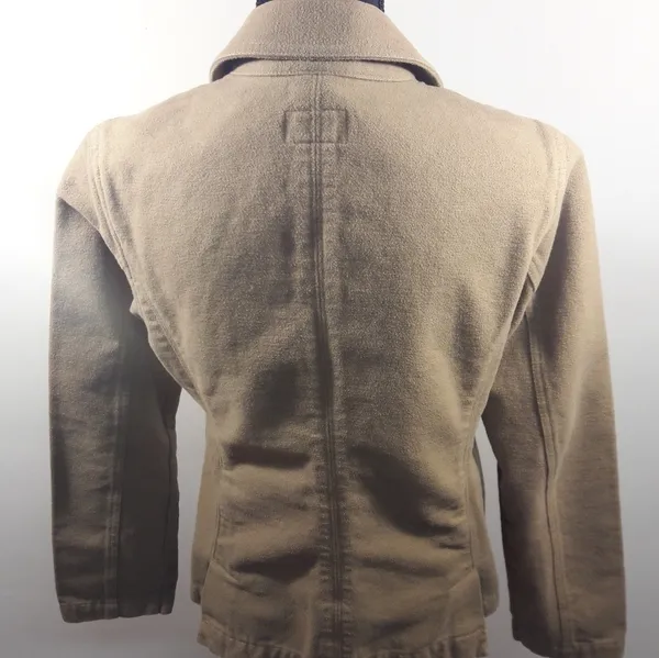 American Eagle Button Down Blazer Jacket Peacoat M Tan Brown - Image 2