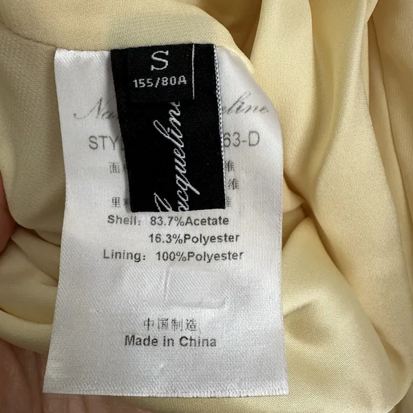 Nana Jacqueline Caroline Dress in Butter Yellow sz Small - Image 10
