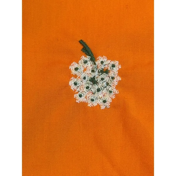SheIn Floral Embroidered Tiered Babydoll Mini Dress Womens Small Orange Boho Whimsical - Image 8