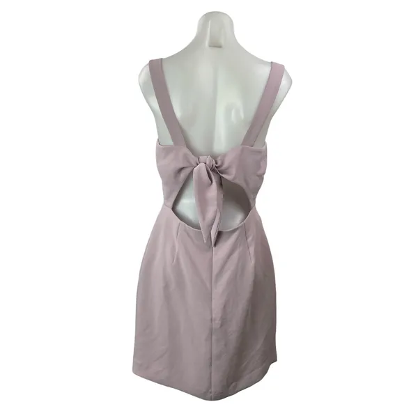 Aritzia Wilfred Lilac Purple Sleeveless Square Neck Fit & Flare Mini Dress 10 - Image 3