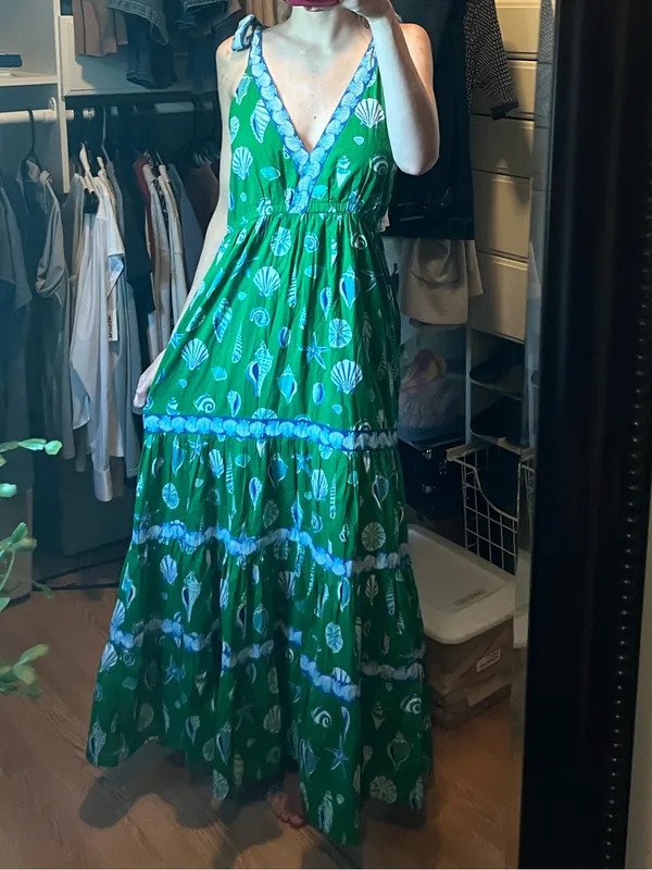 Printfresh Dune Dancer Dress In Beachcomber Size Extra Small - Image 4