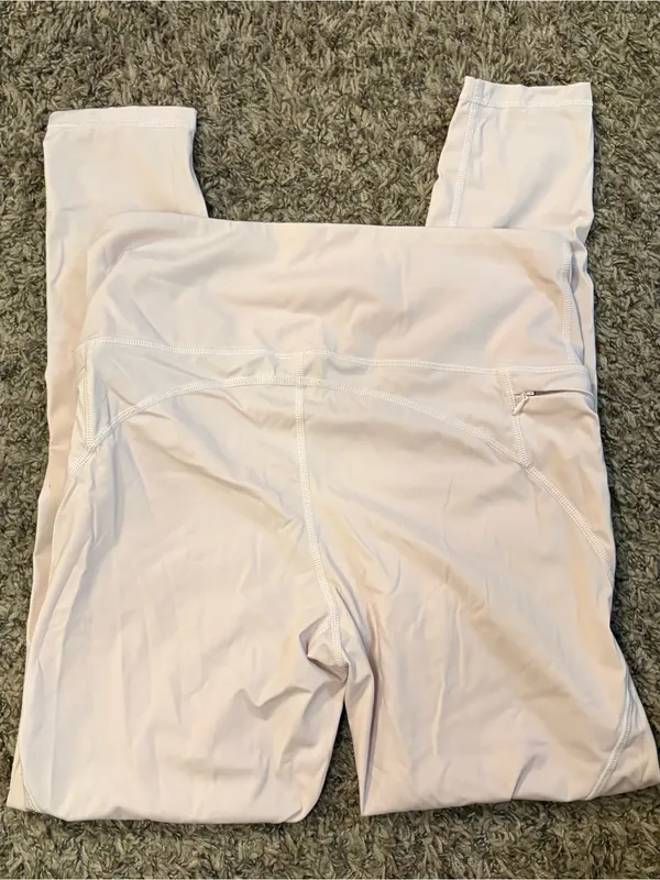 Mono B Blush Pink High Rise Leggings Size Large Zipper Pockets - Image 4