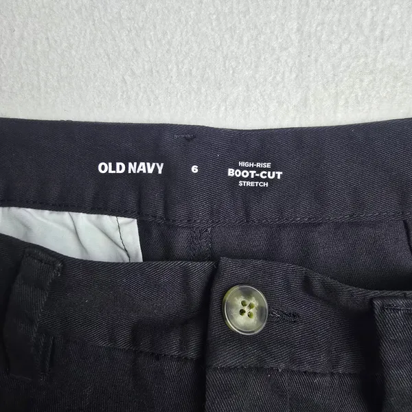 Old Navy NWT Womens High-Waisted Uniform Boot-Cut Pants Black‎ Jack Size 6 - Image 4