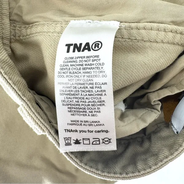 Tna Wide Leg Cargo Pants Tan‎ Size 8 - Image 8